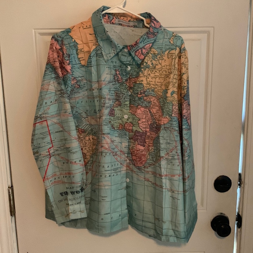 Map of the world blouse